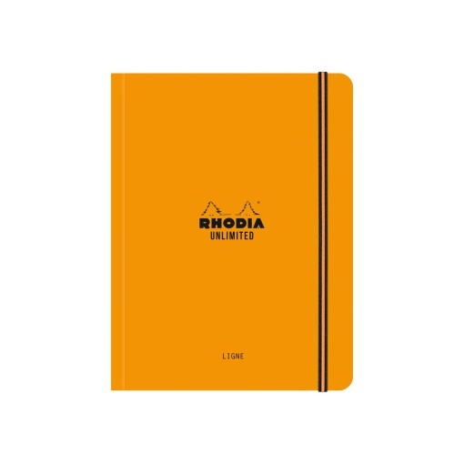 Carnet nedatat A5+, 16 x 21 cm, 60 file, Rhodia Unlimited, orange