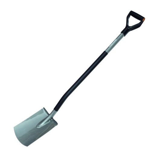 Cazma Fiskars pentru plantat si bordurat, varf rotunjit, tip Ergonomic™ 1250mm