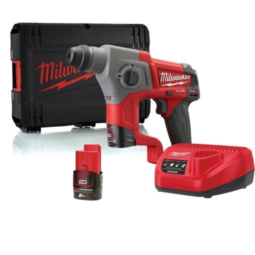 Ciocan rotopercutor SDS-plus subcompact M12 FUEL™ Milwaukee M12 CH-202X, alimentare cu acumulator - echipat
