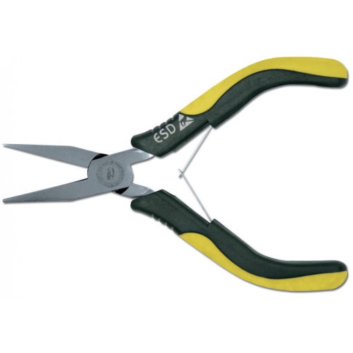 Cleste cu varfuri rotunde ESD cu maner bimaterial 130 mm