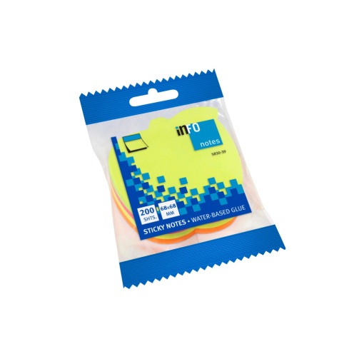 Cub notițe adezive 70 x 70 mm formă 200 file Info Notes