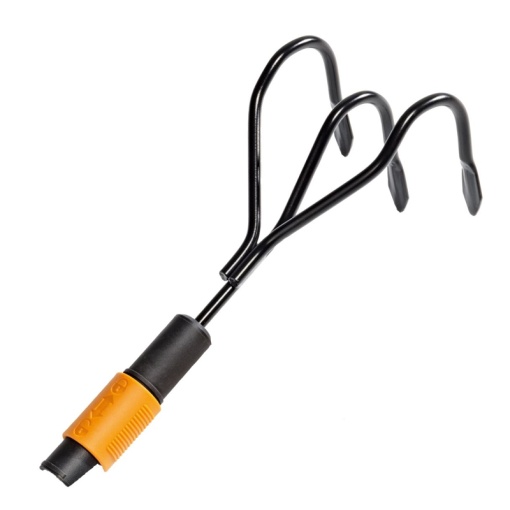 Cultivator Fiskars QuickFit™ cu 3 dinti 400x120mm, 400g