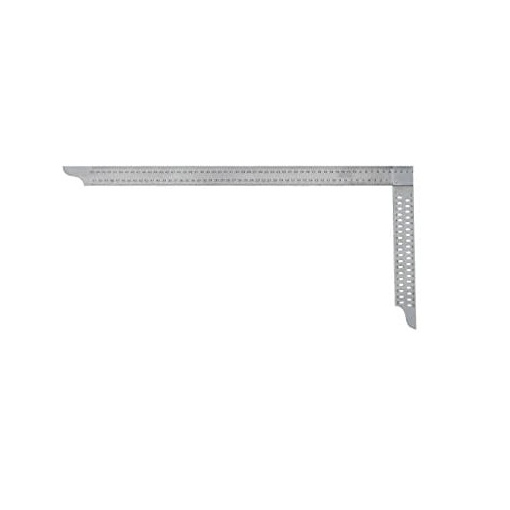 Echer dulgherie ZP 600 mm, cu perforații, scală în mm A, sudat în puncte, inox