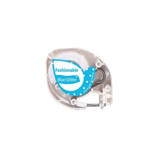 Etichete sclipici Dymo Letratag alb albastru compatibile 12mm x 4m AIMO S0721650 91205