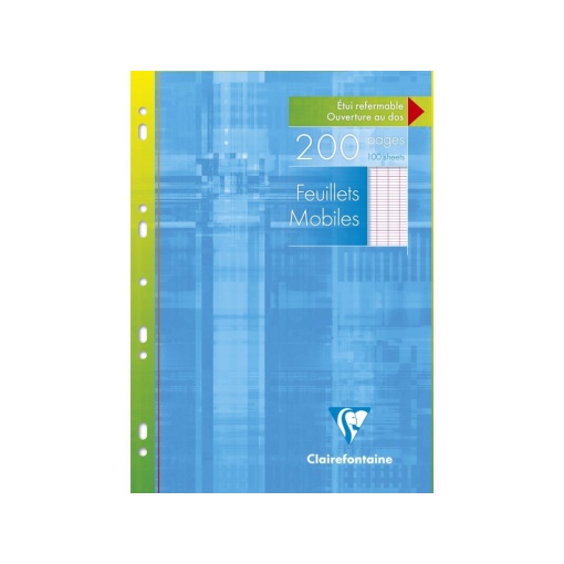 Foi albe, liniatură franceză, simple multiperforate 90 g/mp 100 file Clairefontaine