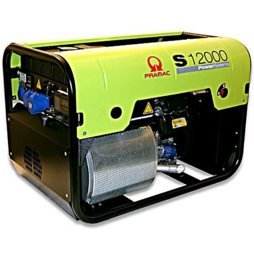 Generator de curent pe benzina PRAMAC S12000_CONN_DPP_AVR, portabil, monofazat, 11.9 kVA, 10.7 kW, pornire electrica
