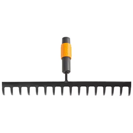Grebla pentru sol 16 dinti, otel carbon, Fiskars tip QuickFit™ 400 mm