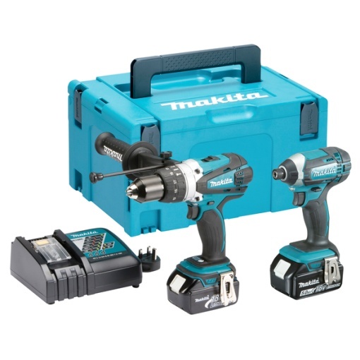 Kit Makita DLX2145TJ - DHP458Z + DTD152Z + 2xBL1850B + DC18RC