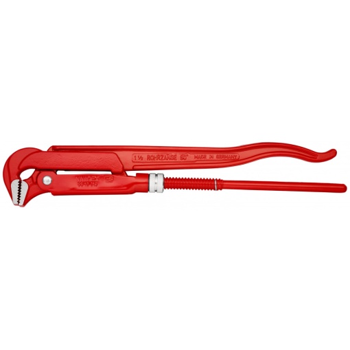 KNIPEX 83 10 015 clește pentru țevi la 90° vopsit electrostatic în roșu 420 mm