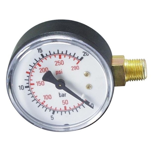 Manometru D63 mm cu racord lateral 1/4", 20 bar, FIAC