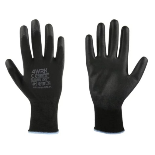 Manusi de protectie munca, 4WRK MONSOON PGT, KS6002, negru, L