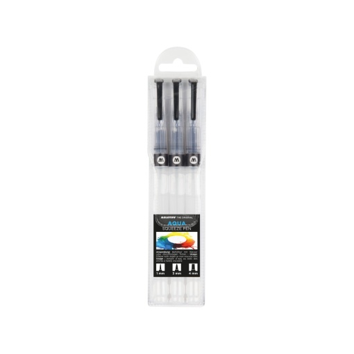 Marker gol reîncărcabil Molotow Aqua Squeeze Pen Basic Set 1
