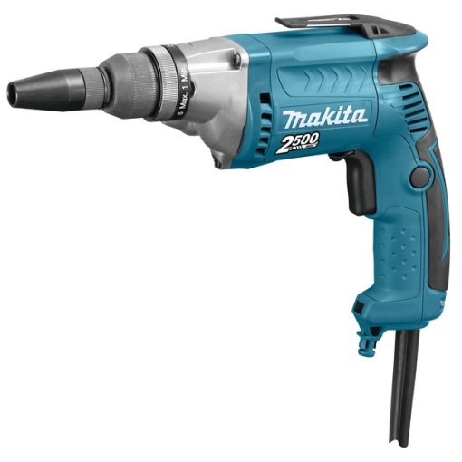 Masina de insurubat fara impact Makita, 570 W, 6 mm, tija hexagonala de 1/4 inch, valiza plastic