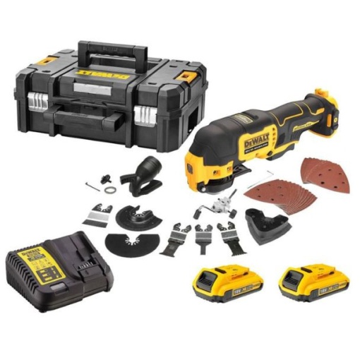 Masina multifunctionala Dewalt DCS353D2, cu 2 acumulatori 12V / 2.0Ah si incarcator in cutie TSTAK
