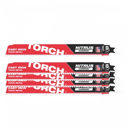 Metal: Pânze Heavy duty TORCH™ NITRUS CARBIDE™ Milwaukee (Lungimea pânzei (mm): 230) - 5 bucati