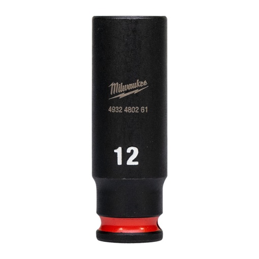 MILWAUKEE, CHEI TUBULARE DE IMPACT SHOCKWAVE™ IMPACT DUTY, 12 MM 1/4" IMPACT SOCKET DEEP - 1 PC