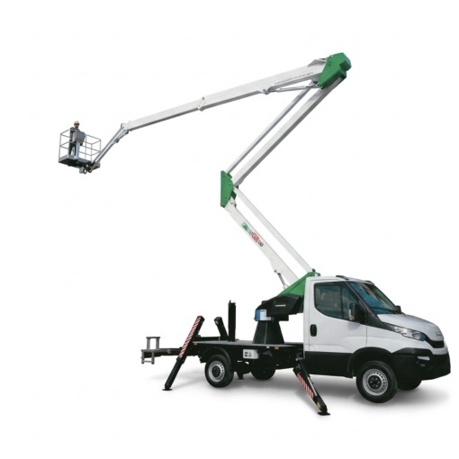 Nacela cu brat telescopic dublu articulat pe autosasiu COMET EuroSky 22/2/10HQ JIB H 22m L 10m 200KG