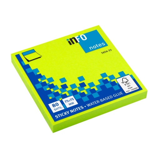 Notes adeziv 75 x 75 mm 80 file briliant Info Notes