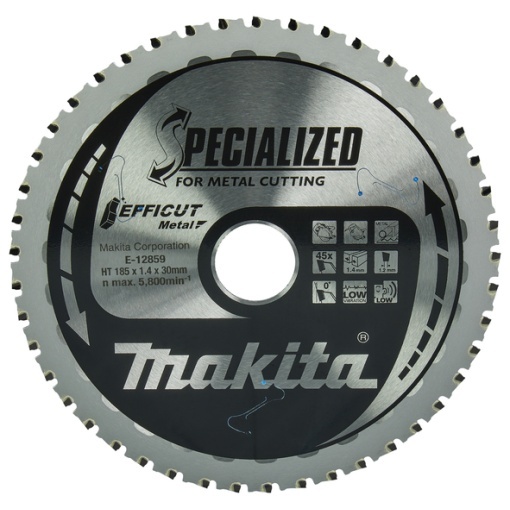Panza fierastrau circular, otel Makita, 185x30x1.4 mm, 45 dinti