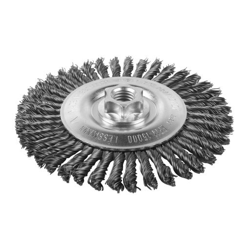 Perie rotunda rasucita Milwaukee M14, 125x6mm, otel, 0.5mm