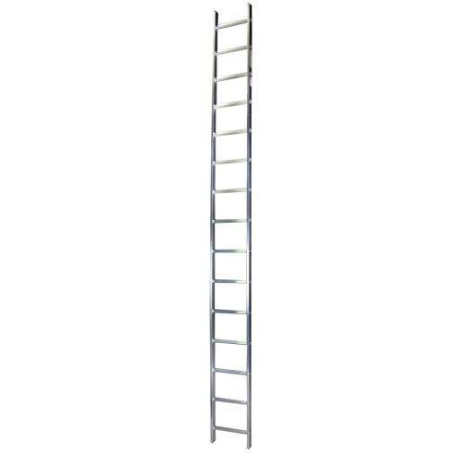 Scara simpla aluminiu BISONTE STR115 15 trepte inaltime maxima 4.3 m