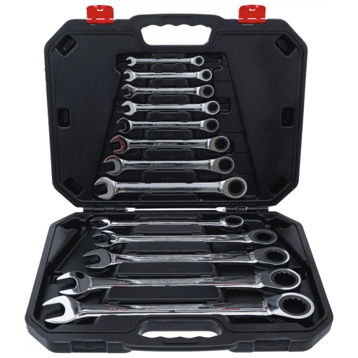 Set 13 chei combinate cu clichet BGS 8 - 32 mm
