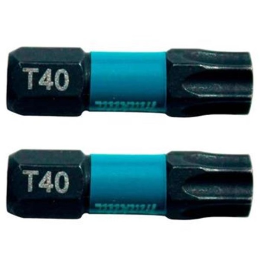 Set 2 biti Makita Impact Black Hex 1/4" 25mm T40