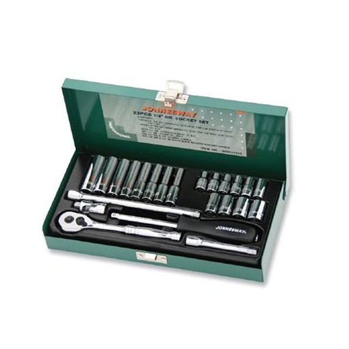Set 23 piese chei tubulare Jonnesway 1/4" lungi si scurte 1/2"-11/32"