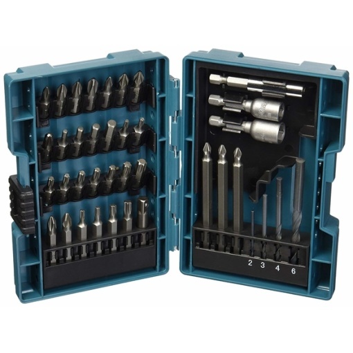 Set 38 piese Makita accesorii insurubare si burghie metal