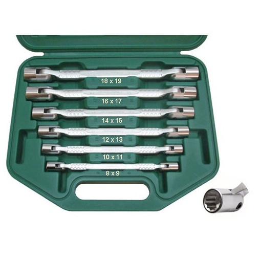 Set 6 chei tubulare flexibile Jonnesway 8-19 mm