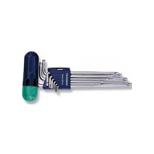 Set 9 chei imbus torx gaurit maner extra lung Jonnesway T10-T50