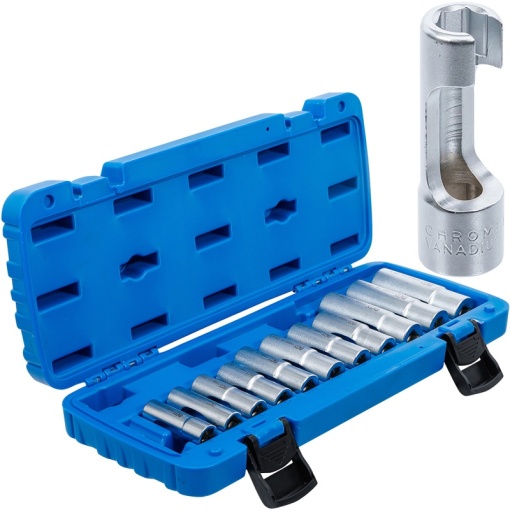 Set chei speciale tubulare cu fanta (deschise), antrenare 3/8", 8-19 mm, BGS