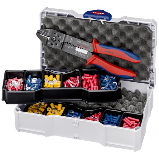 Set de sertizare KNIPEX pentru conectori de cablu 301 piese 0,5 – 6,0 mm²