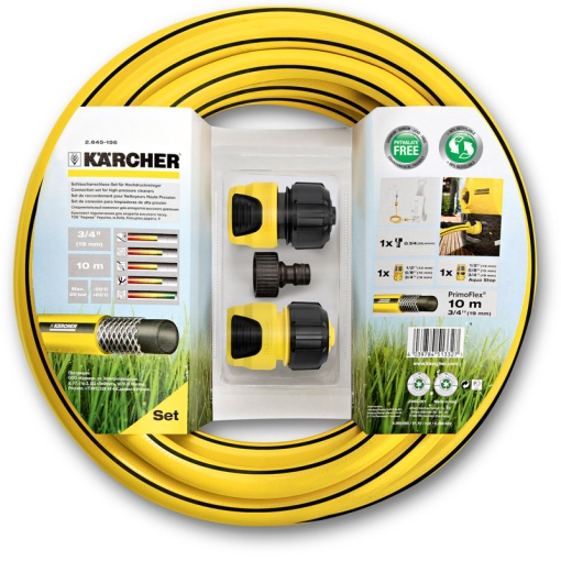 Set furtun alimentare Primoflex 10 m 3/4", pentru gradina si aparatele de curatat cu presiune Karcher din gama K2-K7