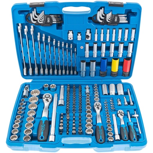 Trusa 218 piese "Gear Lock" 1/4" + 3/8" + 1/2"