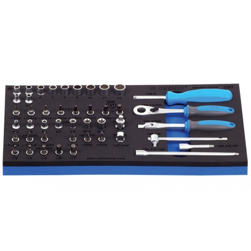 964/5S12SOS Set de capete chei tubulare si accesorii 1/4" in modul de SOS / 45 piese - 621185
