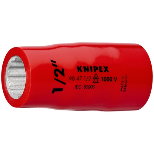 Adaos pentru cheie tubulară (bihexagonal) cu element rectangular interior Knipex de 1/2" 55 mm