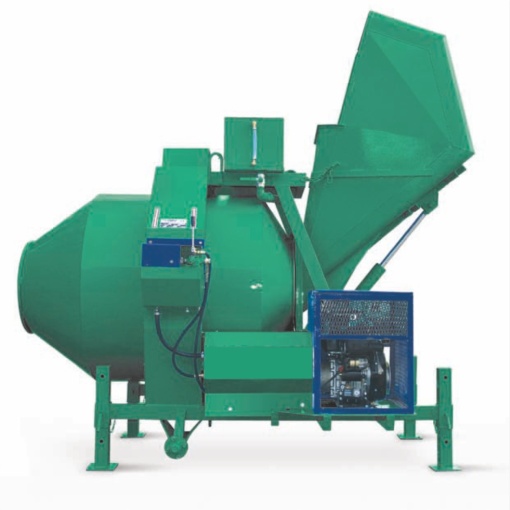 Betoniera cu automatizare BIR 750DE, Diesel, 10,5 kW, 750 l, 17 m³/h, pornire electrica