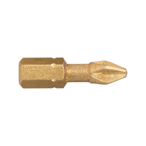 Bit DIAMOND TiN IMPACT 1/4" DIN/ISO 1173 - Forma C 6,3 - profil Phillips,DIM PH 3, L 25