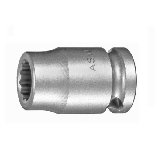 Cap chei tubulara de impact 12 laturi ASW 1/2", 18mm L38mm