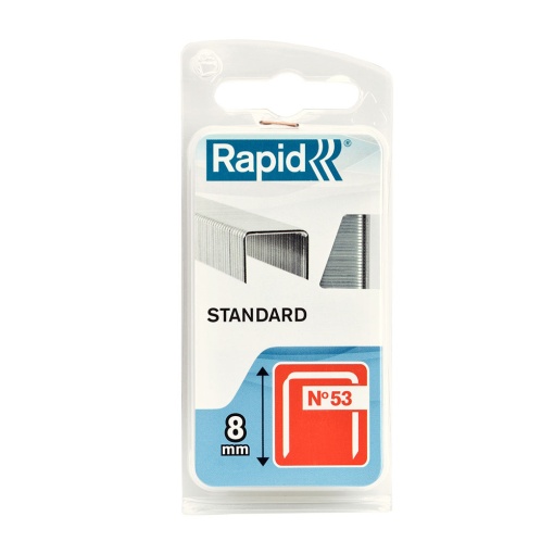 Capse Rapid 53 8 Standard, sarma subtire, decoratiuni, 1080 capse blister 40109561