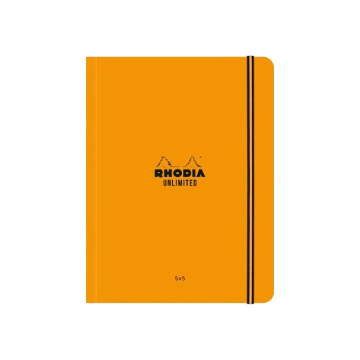 Carnet nedatat A5+, 16 x 21 cm, 60 file, Rhodia Unlimited, orange