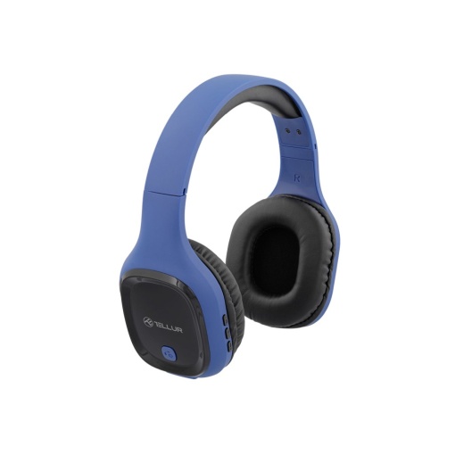 Căști Over-ear Bluetooth Tellur Pulse, Microfon, Albastru