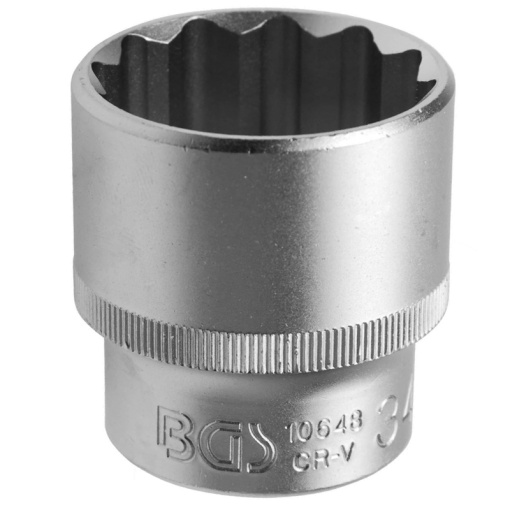 Cheie tubulara BGS 12 puncte (dublu hexagon), 34mm, 1/2"