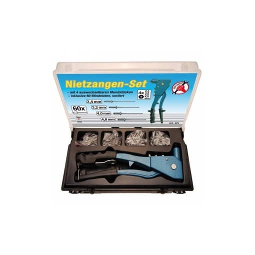 Cleste BGS de tras nituri-pop + 60 nituri TUV/GS, 250 mm