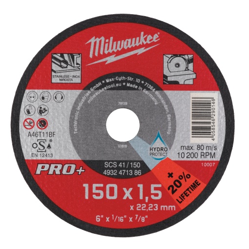 Disc Debitare Inox MILWAUKEE Pro+ 150 mm
