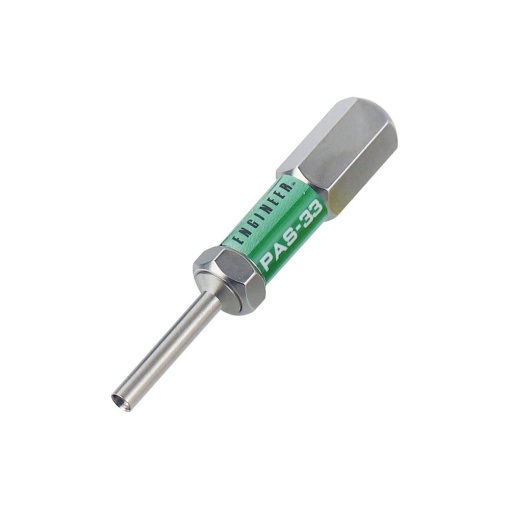 Extractor conectori si prize Engineer PAS-33, cu arc interior, O interior 3.1 mm, O exterior 3.6 mm, lungime 62 mm, inel recunoastere verde, otel inox