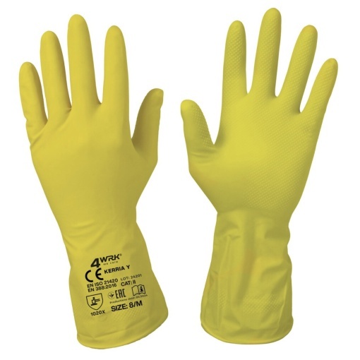 Manusi de protectie, 4WRK PGT KERRIA, latex, galben, L