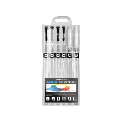 Marker gol reîncărcabil Molotow Aqua Squeeze Pen Basic-Set 2