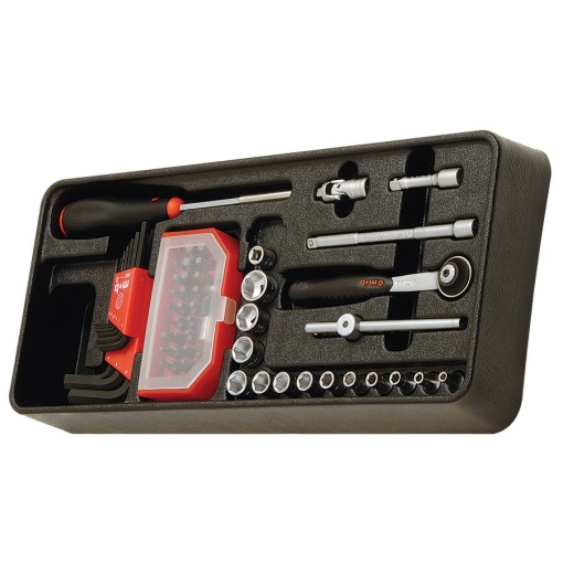 Modul MOB PVC cu 61 capete tubulare accesorii 1/4” DH - 61 scule